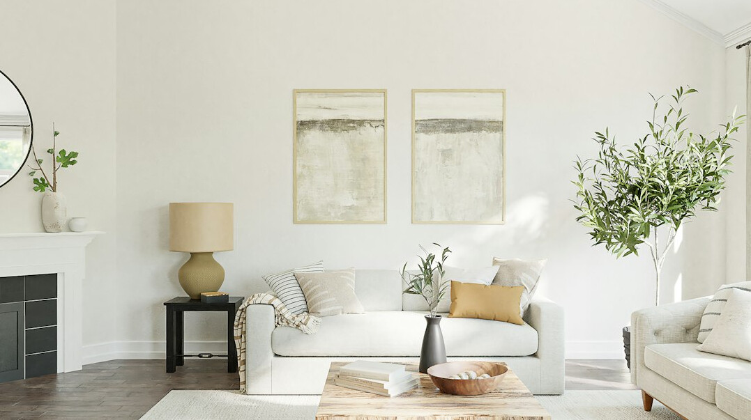 tidy living room