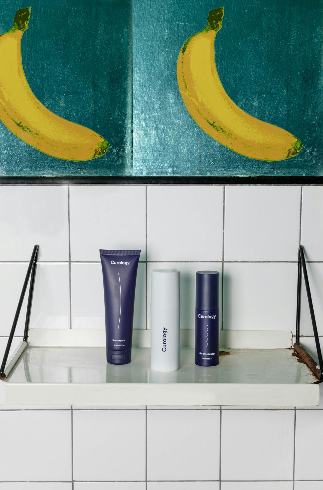 organized bathroom shelves